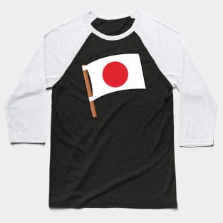 Japan White FLAG Baseball T-Shirt